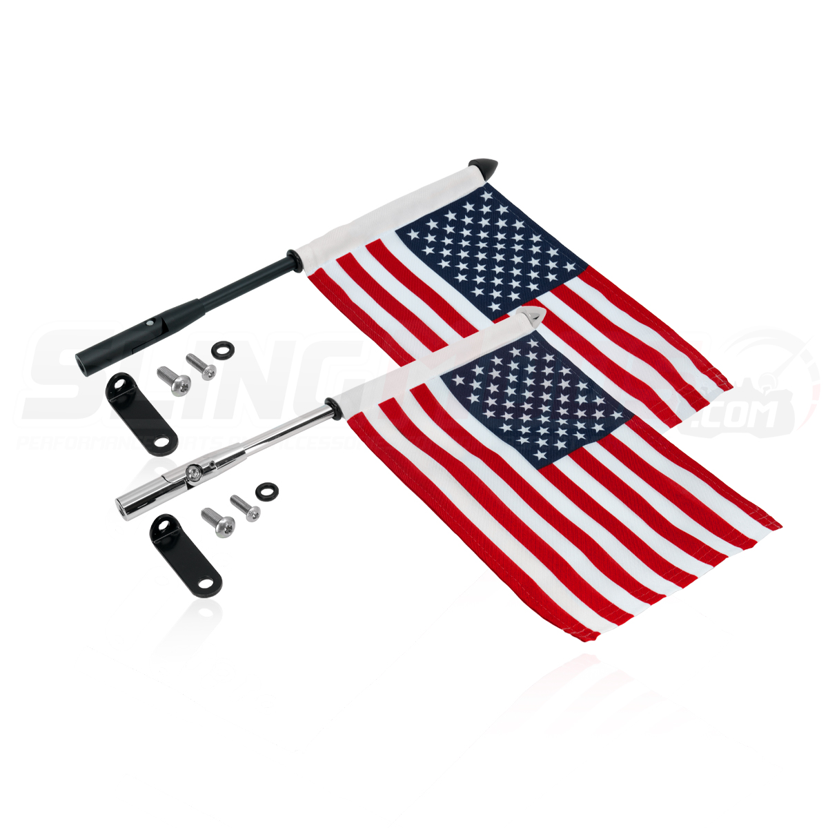 Polaris Slingshot Foldable Flag Pole Kit w/ American Flag by Show