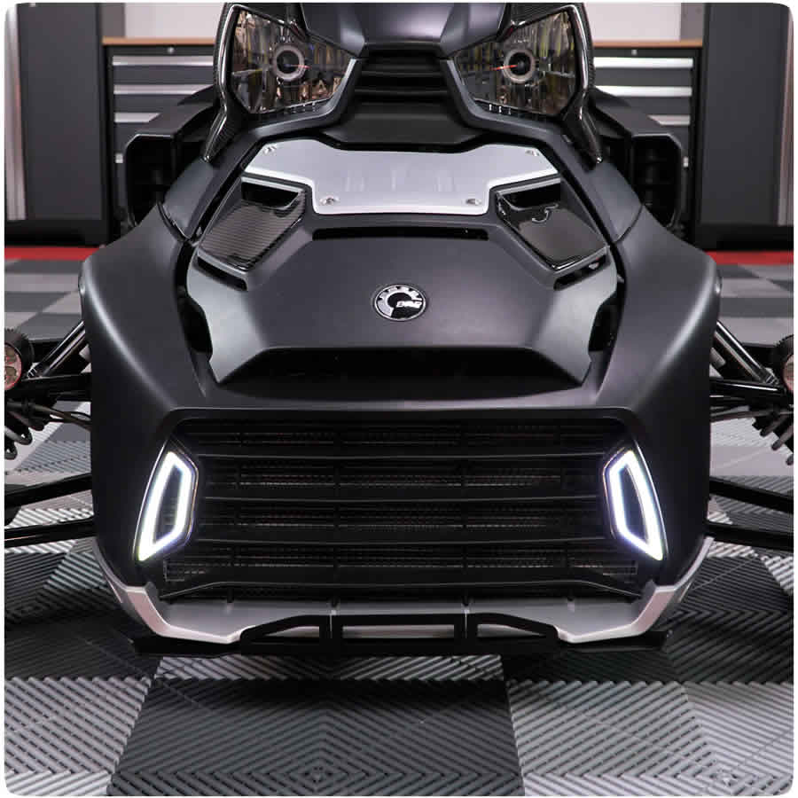 1PCS SAUTVS Front LED Signature White Light Daytime Running Light DRL for Can Am Ryker All Models Accessories LED Auxiliary Light Kit for Can-Am Ryker 