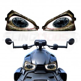 AMR Racing Bloodshot Series Headlight Eye Graphics Kit for the Can-Am Ryker (2 Piece Kit)