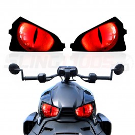 AMR Racing Roadster Headlight Eye Graphics Decal Cover Compatible with Can-Am Ryker 2019-2022 Eclipse Red 