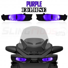 Open Box - AMR Racing Eclipse Series Headlight Eye Graphics Kit for the Can-Am Spyder RT (Pair) (2020+) Purple