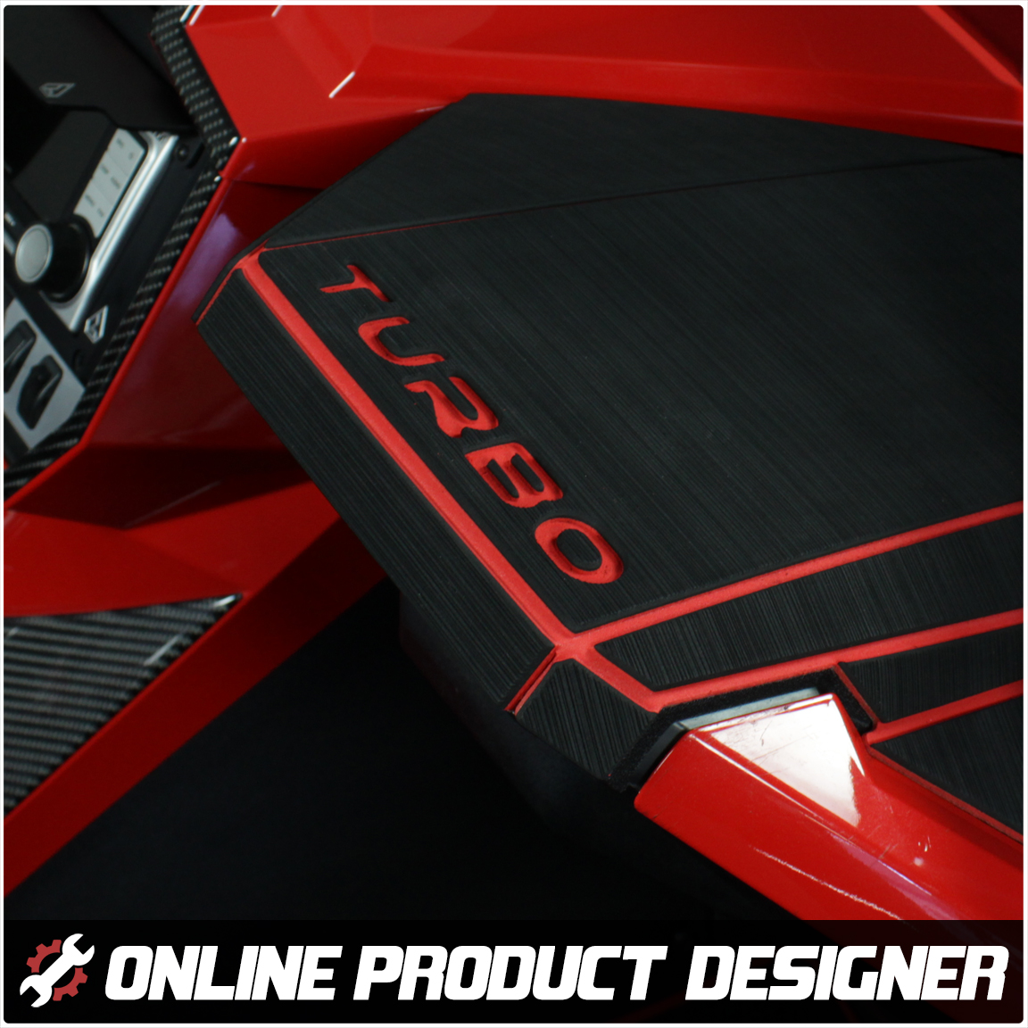 Foamskinz Dashboard Cover with Optional Custom Text Field for the Polaris Slingshot (Set of 2) (2015-19)