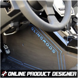 Foamskinz Transmission Tunnel Mats with Optional Custom Text Field for the Polaris Slingshot (Set of 2) (2015-19)