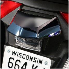 TwinArt Chrome License Plate Light Lid Cover for the Honda Gold Wing (2018+)
