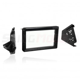Metra Double Din Stereo Dash Kit with Retractable Tinted Splash Guard for the Polaris Slingshot (2015-17)