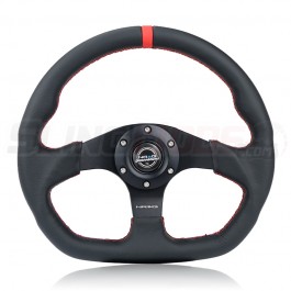 NRG Flat Bottom D-Shape Steering Wheels for the Polaris Slingshot (2015-19) Red