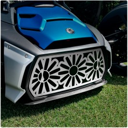 Premium Stainless Steel Flower Power Center Grille for the Can-Am Ryker