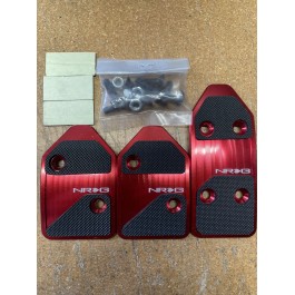 Open Box - NRG Aluminum Fitted Pedal Covers for the Polaris Slingshot (Set of 3) (2017+) Red
