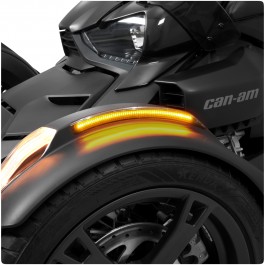 Show Chrome Slayer Front Fender LED Running Lights with Sequential Turn Signals for the Can-Am Ryker (Plug N' Play)