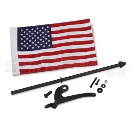 Black Trunk Mounted Flag Pole Kit for the Can-Am Spyder F3 Limited (2017+) & RT Limited (2020+)