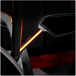 TricLED Hi-Viz Rear Facing Mirror Arm "Add-On" Sequential Turn Signal Lights Only for the Polaris Slingshot (Set of 2)