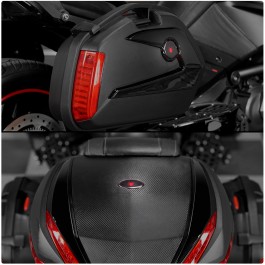 Tufskinz Peel & Stick Emblem Set for the Can-Am Spyder F3 / F3S Equipped with the SpyderExtras 3-Piece Luggage (3 Piece Set)