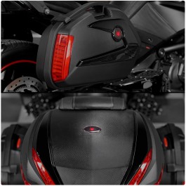 Tufskinz Peel & Stick Emblem Set for the Can-Am Spyder F3 / F3S Equipped with the SpyderExtras 3-Piece Luggage (3 Piece Set)