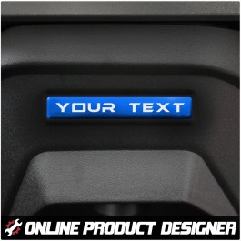 Personalized Glove Box Badge with Customizable Color & Text Field for the Polaris Slingshot