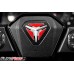 Tufskinz Colored Triangular Peel & Stick Steering Wheel Emblem Inserts for the Polaris Slingshot (3 Piece Kit) (2020+)