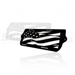 ZSW Waved American Flag Front Center Grille for the Polaris Slingshot
