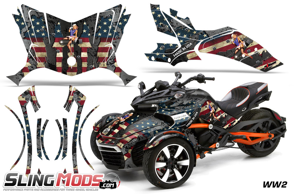 AMR Racing Vinyl Graphics Kit for the Can-Am Spyder F3 / F3S