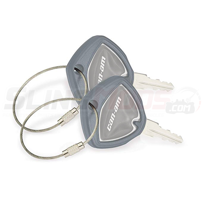 Big Bike Parts 41-182E Grey Can-Am Spyder Key Covers Key Chain Holder,2 Pack 