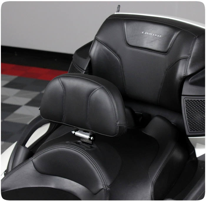 Show Chrome Adjustable Padded Driver Backrest with Storage Pouch for the  Can-Am Spyder RT (2010-19)