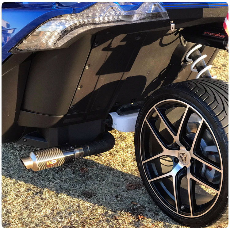 Polaris Slingshot Rear Side Exit SideKick Exhaust System by Welter